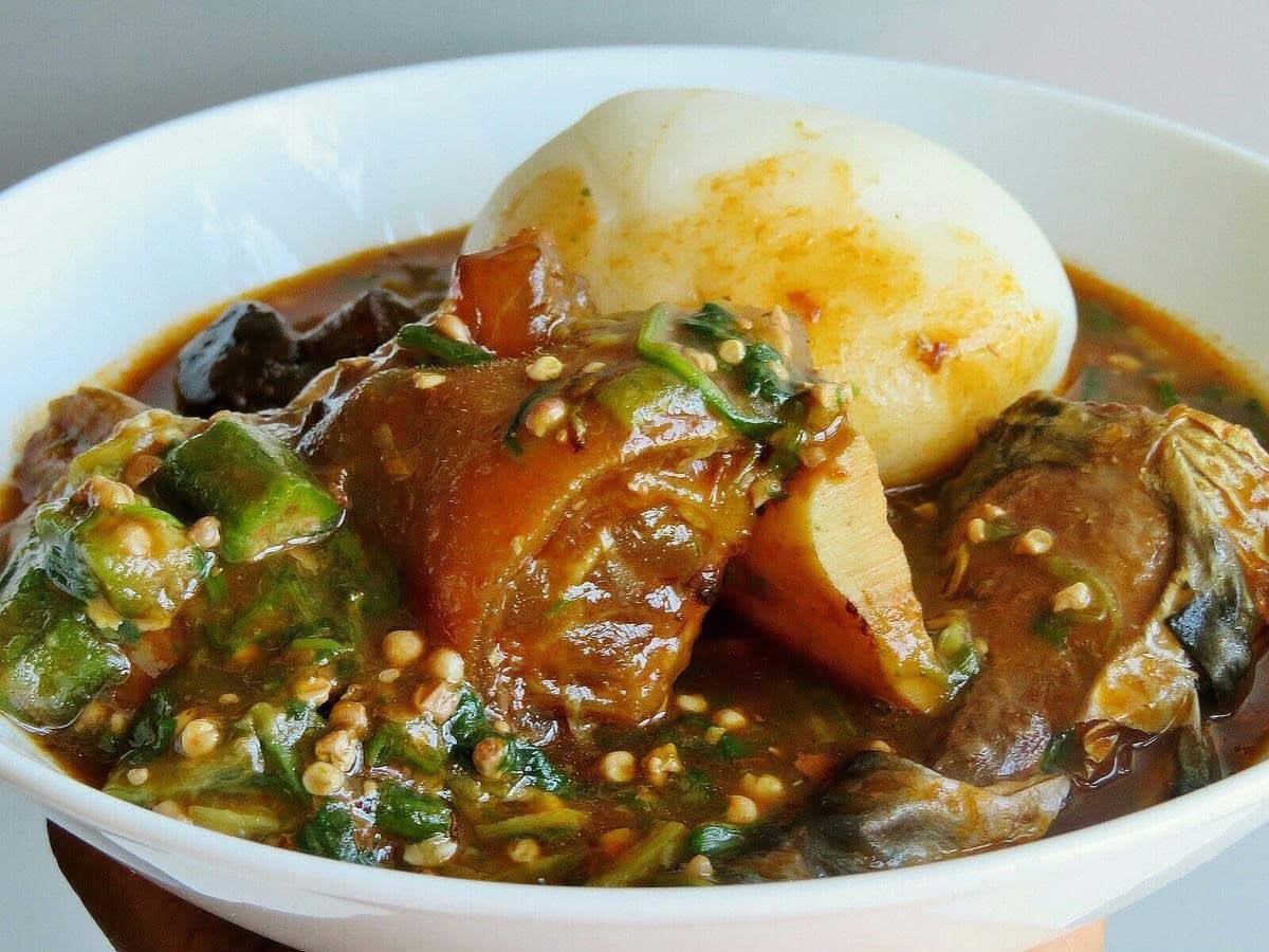 Banku with Okro Stew