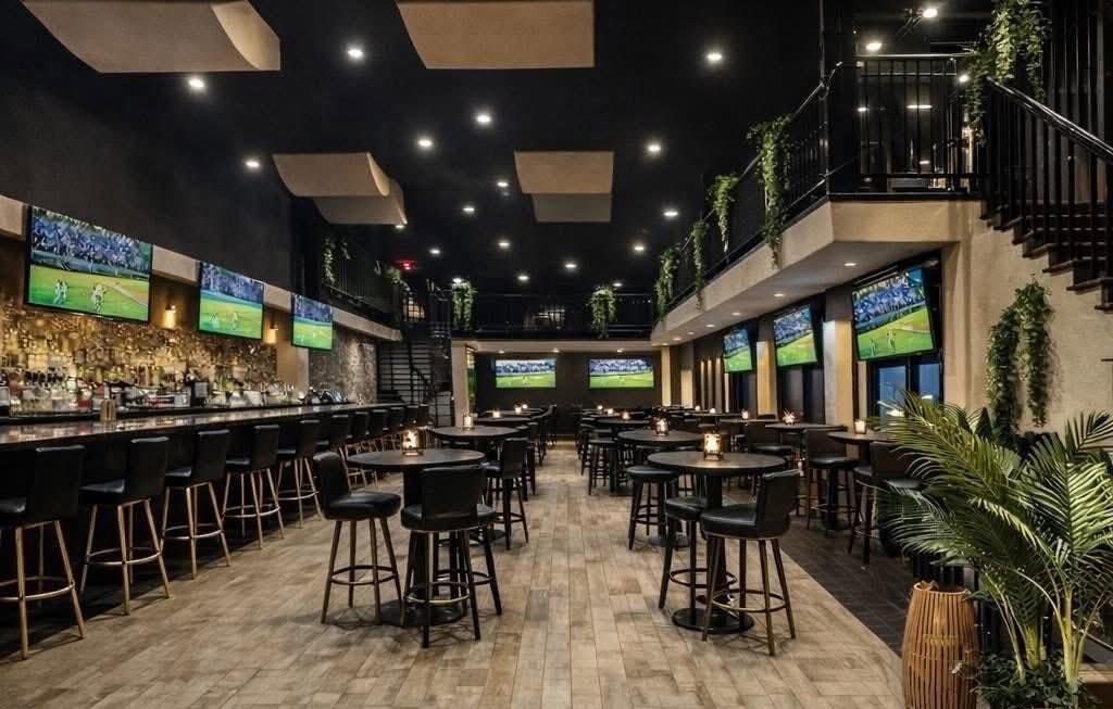 Wide view of the African Grill dining room